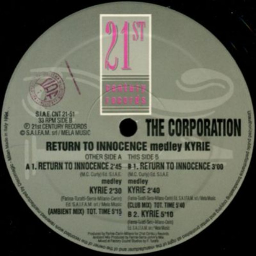 The Corporation - Return To Innocence Medley Kyrie