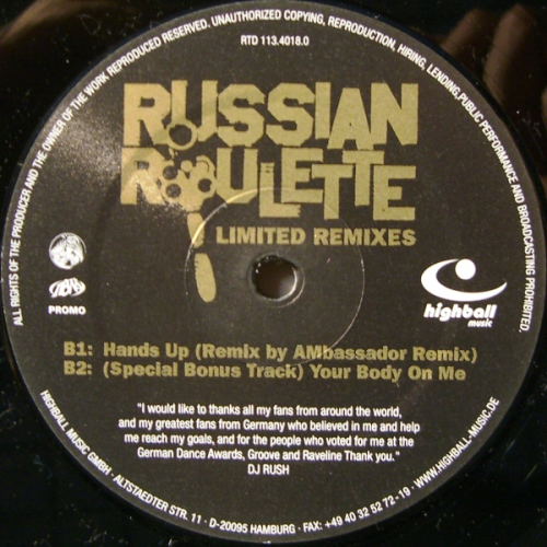 Russian Roulette - Hands Up (limited Remixes)